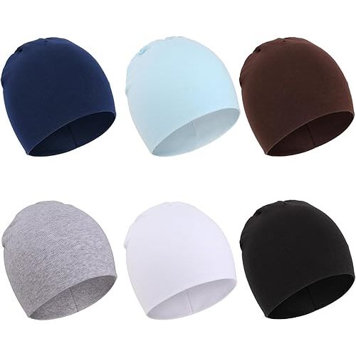 DRESHOW BQUBO 6 Pack Baby Hats for Boys Girls Unisex Baby Hat Soft Knit Cap Nursery Beanie for Newborn Infant Toddler Kid