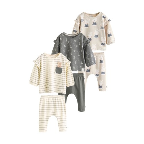 Assorted 6-Pack Long Sleeve Tops & Leggings Set