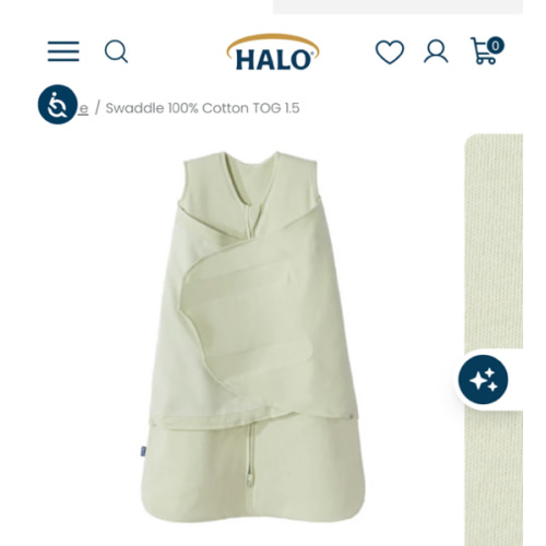 Sage Cotton Swaddle | HALO