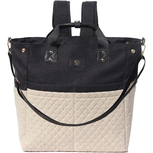 ESVAN Diaper Tote Bag Totepack Backpack Crossbody Bag 3 in 1 for Women Laptop Backpack Multifunctional with Insulated Pockets