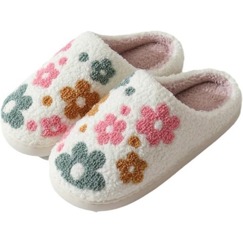 Cozy Furry House Slippers for Women/Men Cute Warm Indoor Non-Slip Winter Cozy Shoes