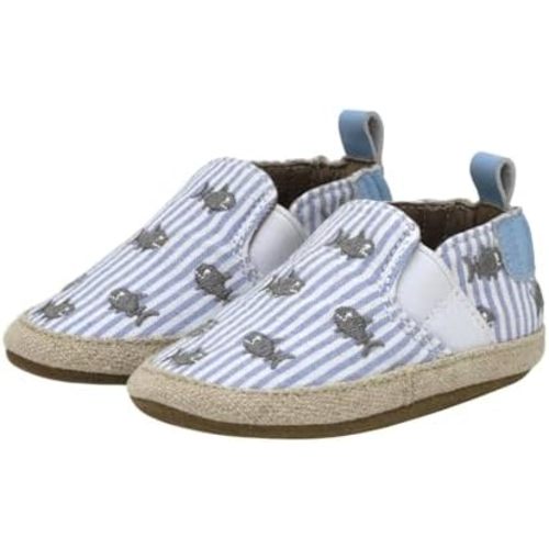 Robeez Baby Boys Soft Soles, Cove Light Blue, 12-18 Months
