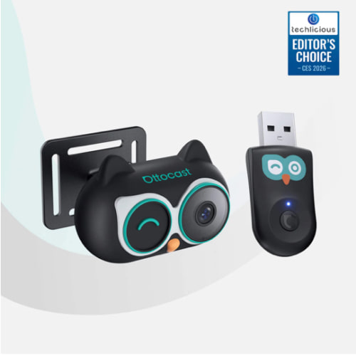 Ottocast Cabin Care Wireless CarPlay Adapter with Rear Seat Monitor