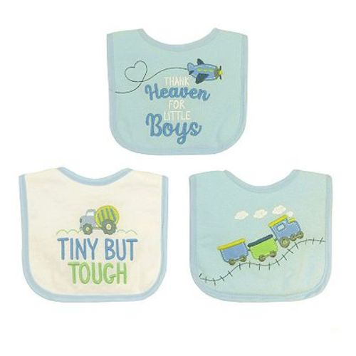 Baby Treasures 3 Pack Thank Heaven for Little Boys Bibs