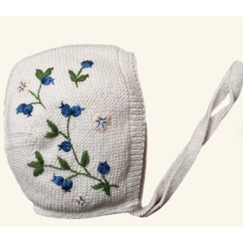 Blueberries Cotton Bonnet | Marshmallow Kids