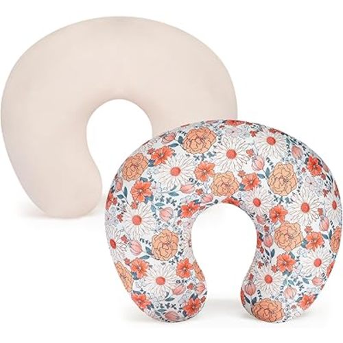 Accmor 2 Pack Nursing Pillow Covers, Stretchy Nursing Cover for Breastfeeding, Ultra Soft Comfortable Pillow Slipcover for Baby Girls Boys Newborn