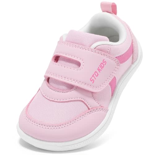 Toddler Wide Toe Box Barefoot Shoes Boys Girls Sneakers Kids Tennis Shoes Preschool Non Slip Lightweight Comfortable First Walking Shoes Running Outdoor Activities