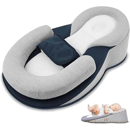 Dreamnest Baby Bed,Rest Nest - Baby Bed Acid Reflux with Strap,for Comfortable Play & Feeding Support (Regular with Strap)