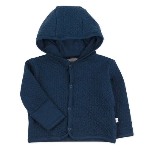 (3-6) Organic Cotton Matelassé Snap-Front Hooded Jacket | Honest Baby Clothing