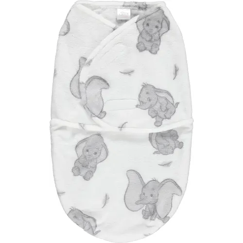 Disney Dumbo Single Ply Baby Swaddle Sack, Easy Wrap Newborn Infant Swaddling Blanket, Soft Comfort Swaddler, Sleep/Hospital Swaddles for Newborns