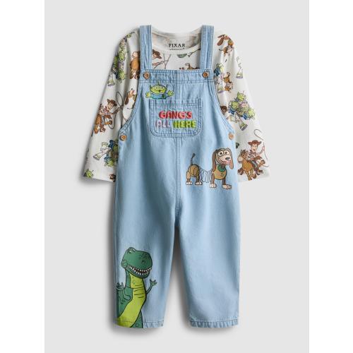0-36mths | Disney Pixar’s Toy Story Long Sleeve T-Shirt and Denim Overalls Set