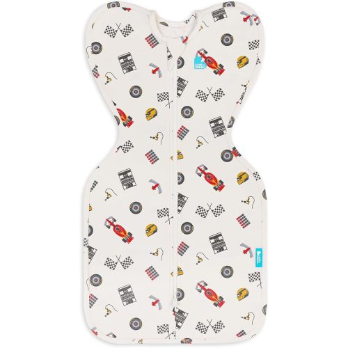 Love to Dream Swaddle UP, Baby Sleep Sack, Self-Soothing Swaddles for Newborns, Improves Sleep, Snug Fit Helps Calm Startle Reflex, New Born Essentials for Baby, 1.0 TOG, 5-8.5 lbs, Dream Racer