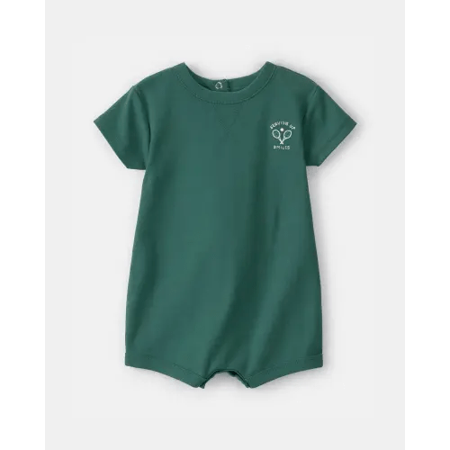 Baby Tennis Short-Sleeve Romper - Green | Carter's