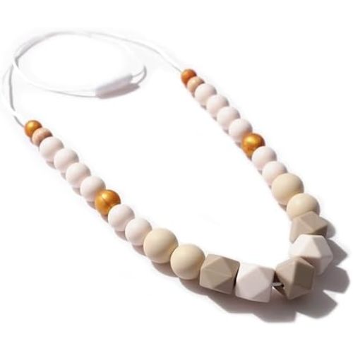 Silicone Nursing Necklace - Emotional Calming Breastfeeding Supplies, Fidget Necklace For New Moms, Newborn Nursing Sensory Silicone Beads Jewellery.