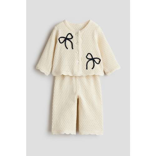 2-PIECE POINTELLE-KNIT SET