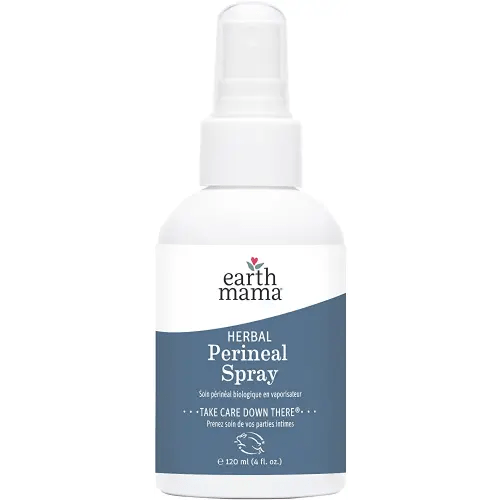 Herbal Perineal Spray by Earth Mama | Safe for Pregnancy and Postpartum, Natural Cooling Spray For After Birth, Butane-Free 4-Fluid Ounce