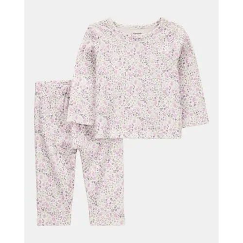 Baby 2-Piece Floral Long-Sleeve Tee & Pant Set | Carter's