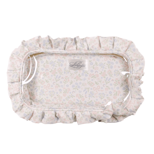 Pastel Floral & Bows Clear Zippered Pouch – Little Bear Smocks