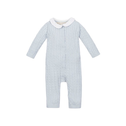 Baby Organic Peter Pan Collar Sweater Romper, Infant