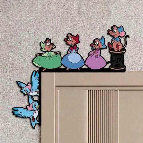 Cinderella Nursery Door Corner Sign, Cinderella Blue Bird Wood Decoration, Bibbidi Bobbidi Boo Decor, Cinderalla Sewing Club