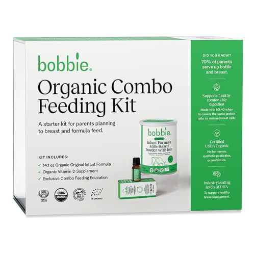 Organic Combo Feeding Kit, Baby Formula, Milk Based Powder with Iron, DHA and Vitamin D & 100% Lactose (14.1 oz), Organic Baby Vitamin D Drops 400 IU (0.3 fl oz) Newborn Baby-12 Months Old
