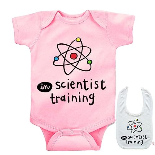 Scientist in Training -Cute Newborn Infant outfit Baby bodysuit onesie & bib