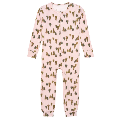 Modern Moments by Gerber Neutral Super Soft Hacci One-Piece Christmas Pajamas, 0/3 Months - 5T