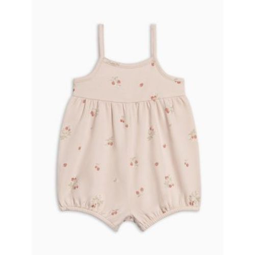 Colored Organics Sosi Tank Romper - Raspberries / Shell + Mint Raspberries / Shell + Mint 0-3M