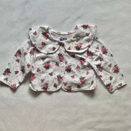 Vintage Floral Oversized Collar Long Sleeve 6 months