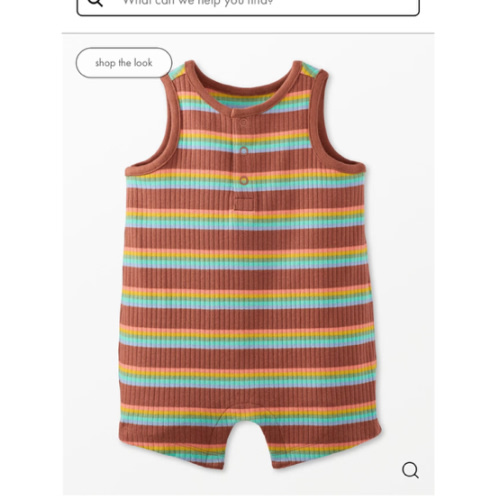 Baby Sleeveless Ribbed Shortie Romper