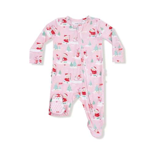 Angel Dear 2 Way Zipper Footie Ruffle Back - Golfing Mrs. Claus & Elves