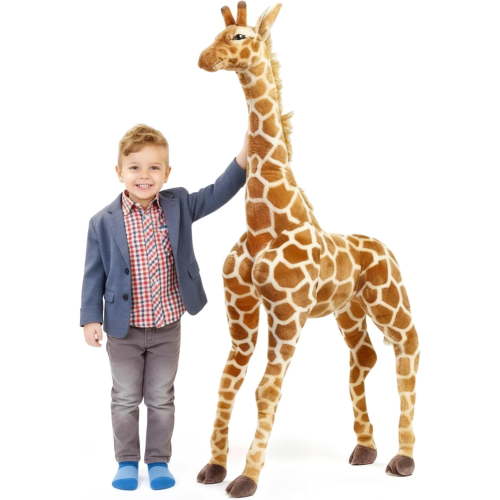 Konexial 55 Inch Giant Giraffe Stuffed Animal, Large Plush Toy for Kids Lifelike Standing Toys Stuffed Tall Giraffe for Birthday, Home Nursery Decor