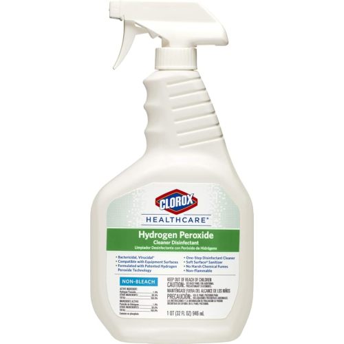 Clorox Healthcare Hydrogen Peroxide Cleaner Disinfectant, Bleach Free, 32 Fluid Ounces (Package May Vary)