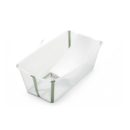 Stokke Flexi Bath Tub Bundle, Color: Transparent Green