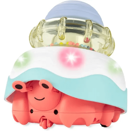 Skip Hop Baby Crab Crawl Toy Stack & Crawl 4-in-1 Sensory Development Infant Tummy Time Toy with Lights Sounds and Music Age 5m+