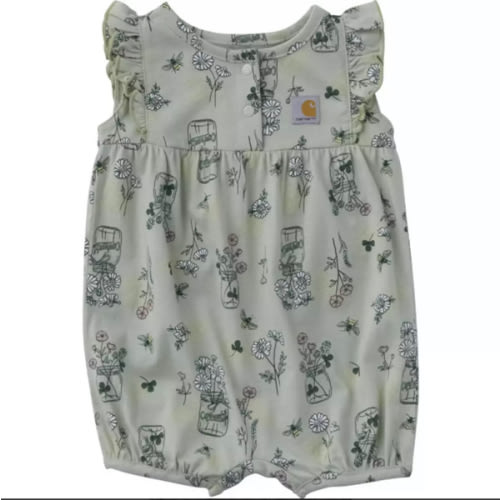 Baby Girls' Carhartt Bee Print Romper