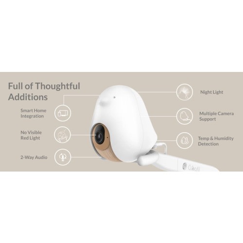 Cubo Ai Plus Smart Baby Monitor 108Op HD Night Vision Camera NEW with wall mount