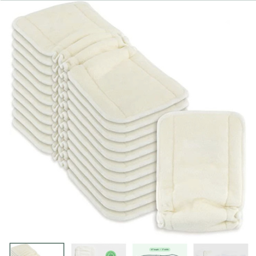 Cloth Diaper Inserts with Gussets Bamboo (Pack of 12)