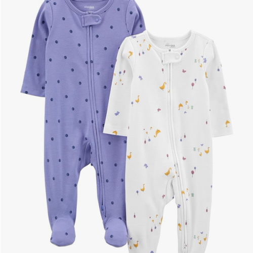 Newborn footed onesies