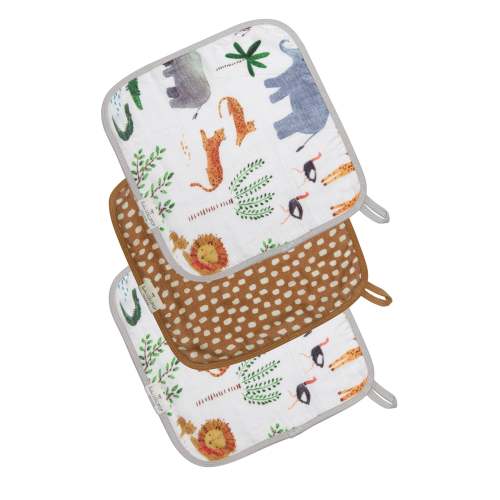 Washcloth Set - 3 Pack - Safari Jungle
