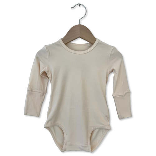 Oatmilk Snuggle Bug Long Sleeve Bodysuit