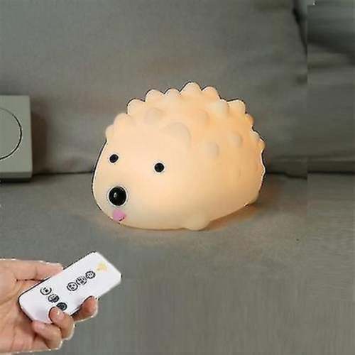 Zd-27 Cute Hedgehog Night Light Timer Dimming Usb Bedside Lamp