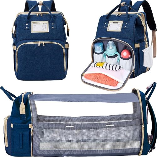 MOMERYAYA Diaper Bag Backpack, Gifts for Mother, Newborn Essentials Diaper Bags Accessories Unisex Dad Mom Mens (Blue)