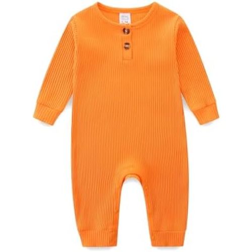 Unisex Newborn Baby Romper Ribbed Onesie Infant Long/Short Sleeve Jumpsuit