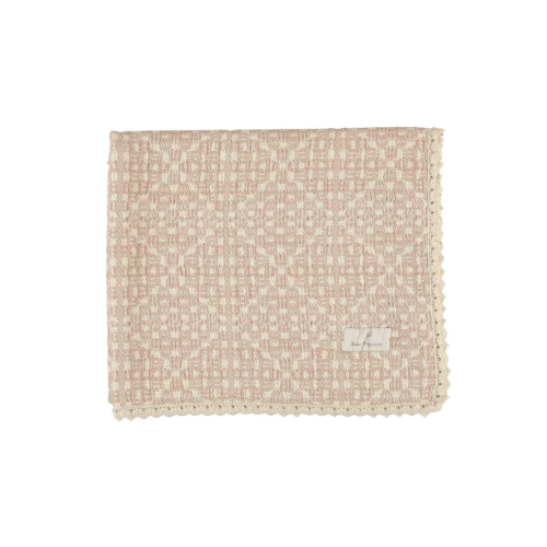 Bebe Organic Crochet Blanket - Faded Rose