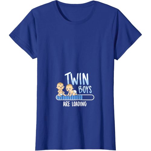 Twin Boys Loading T-Shirt Pregnancy Announcement Shirt Gift T-Shirt