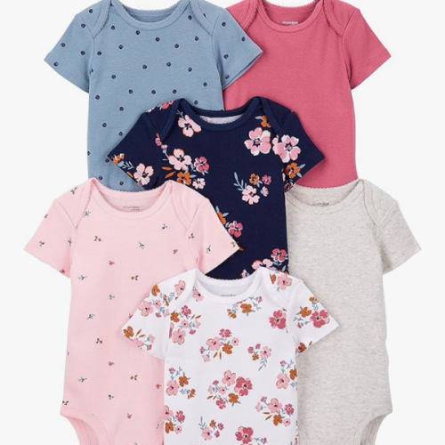 Simple Joys by Carter's Baby Girls 6 Pack Short Sleeve Bodysuit