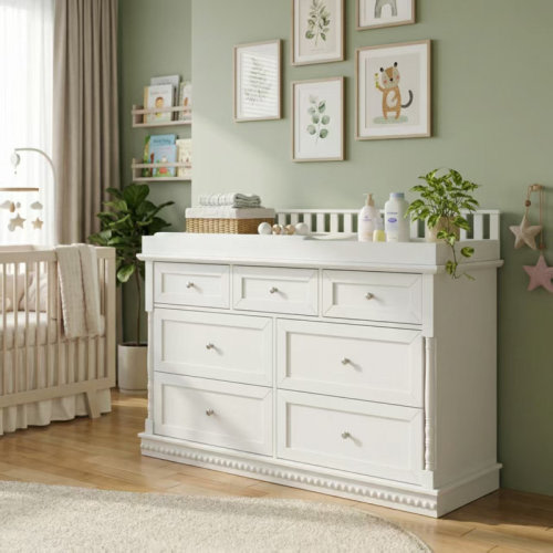 7-Drawer Baby Changing Table Dresser With Anti-Tip | Wayfair