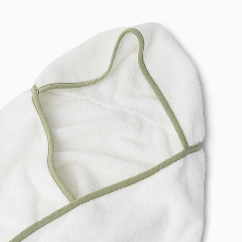 Lalo The Organic Hooded Towel - Coconut / Sage