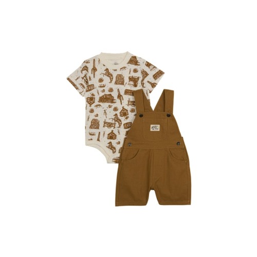 Bass Pro Shops Overalls and Short-Sleeve Bodysuit Set for Babies | Bass Pro Shops